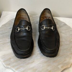 Gucci horsebit leather  loafers shoes men’s size 9 1/2